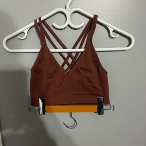 Alo Yoga Rust Strappy Sports Bra